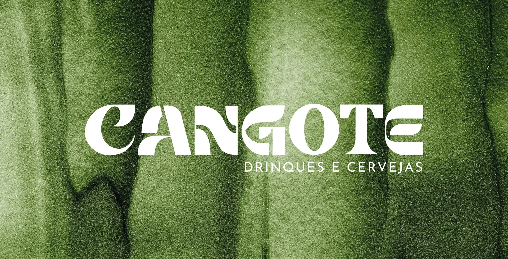 Cangote — logotipo sobre textura verde