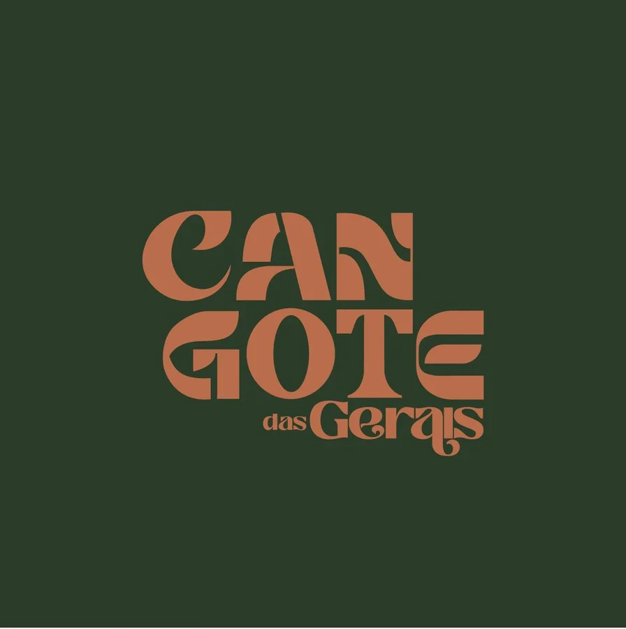 Logotipo Cangote — versão negativa sobre verde