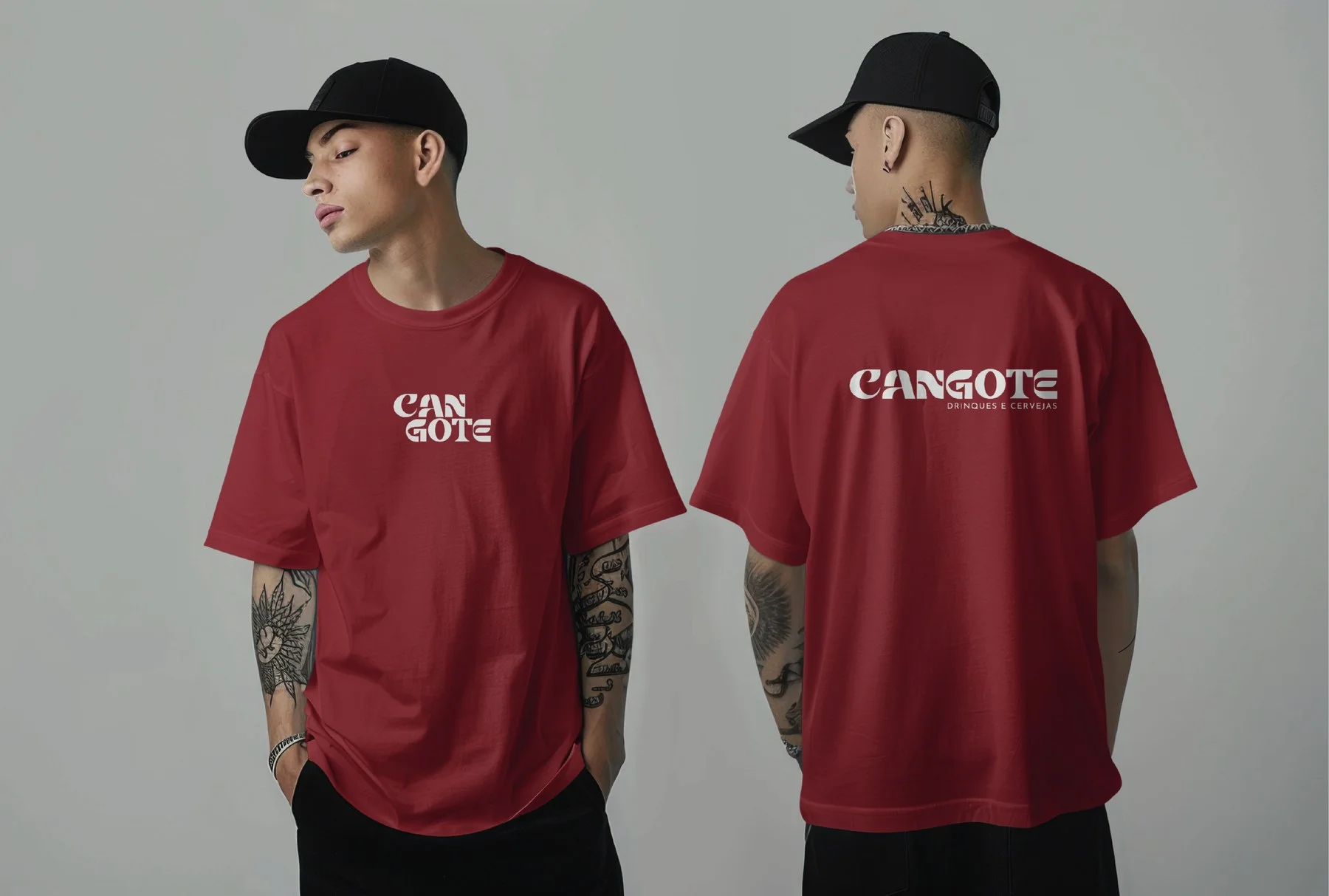 Camiseta Cangote — versão vinho