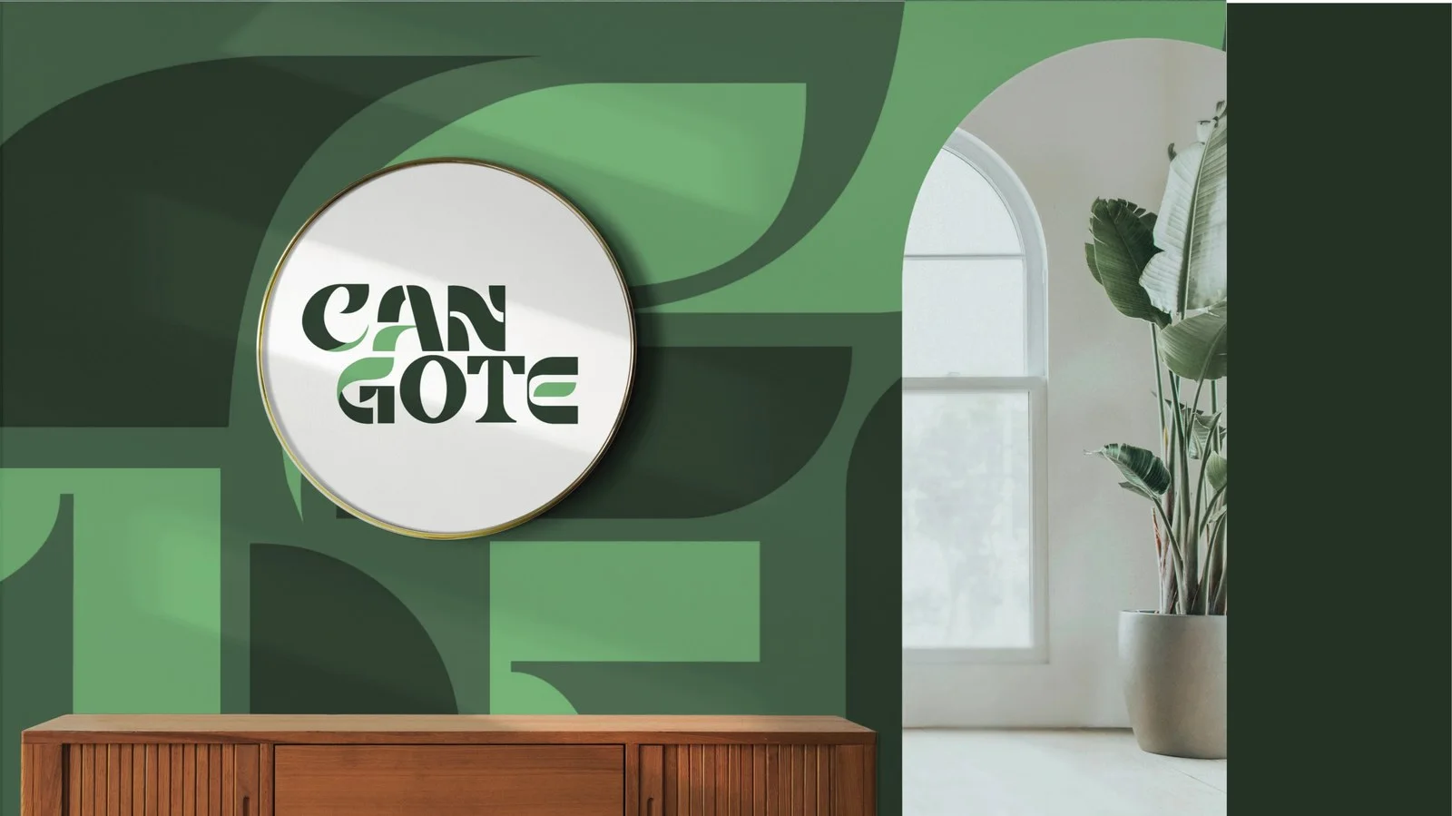 Mural interno Cangote — versão verde