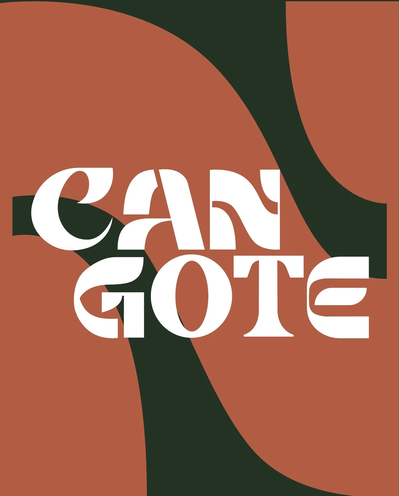 Composição gráfica Cangote — padrão com a marca em destaque