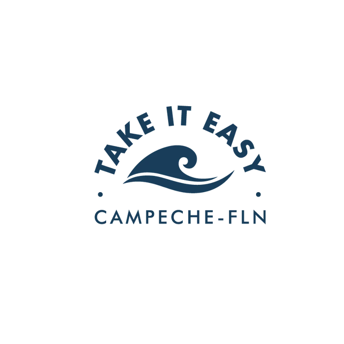 Logo Take It Easy — azul marinho