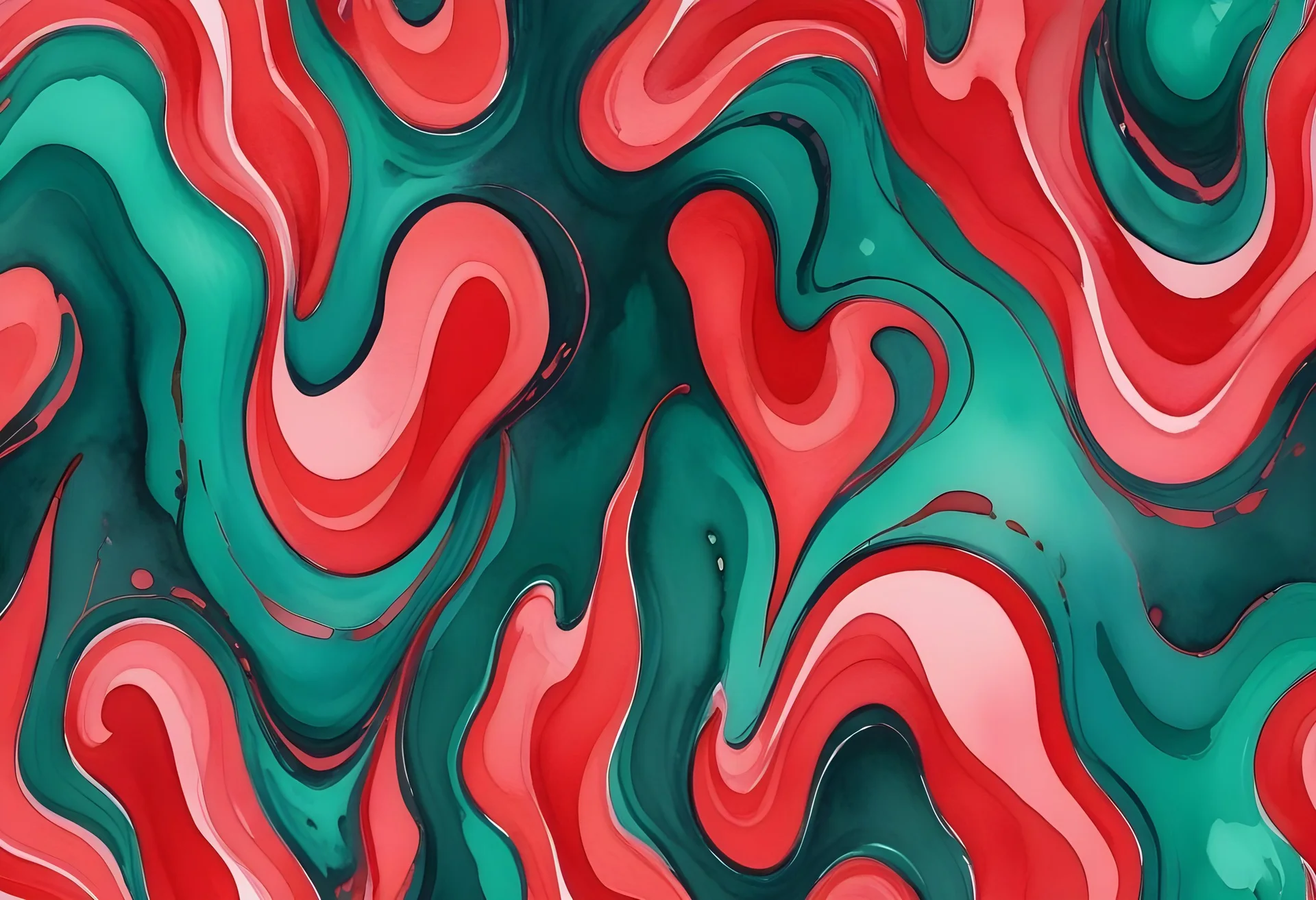 Textura marmorizada da Veneta em vermelho e verde