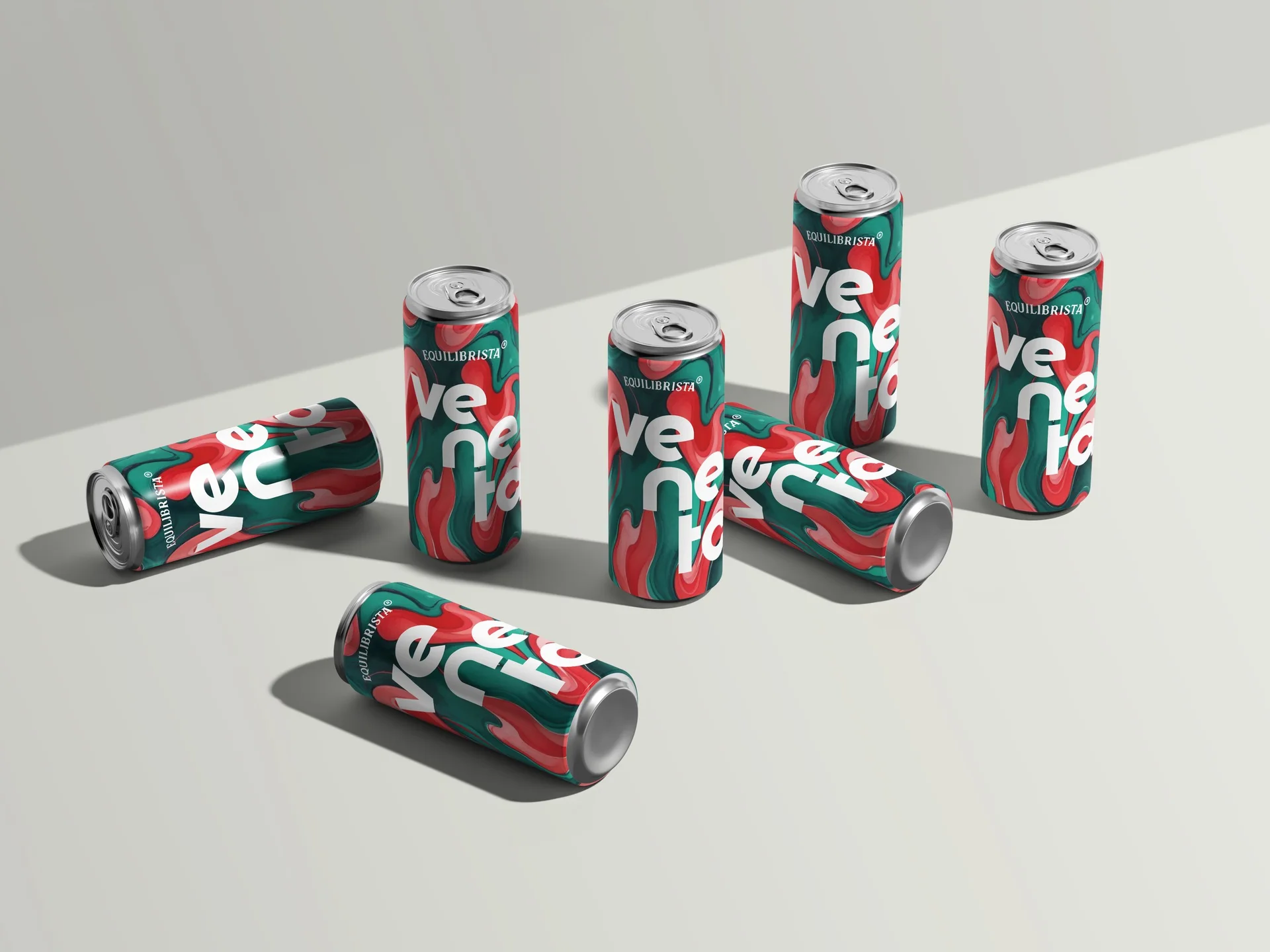 Seis latas Veneta em cena